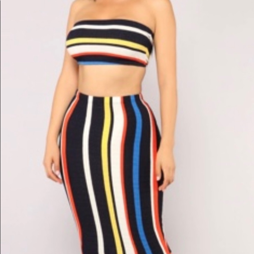 Fashion Nova Two Piece Skirt Set